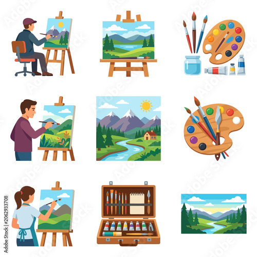 People Creating Art With Paints.