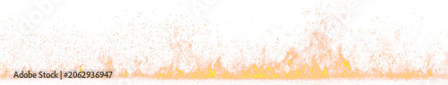 Fotografie Transparent png of realistic intense gold flames overlay with isolated fire effe