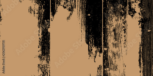Foto Vintage grunge illustration of sunset in city, beach, and wall with textured pap