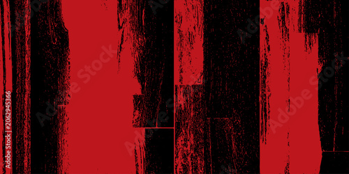 Schilderij op canvas Red grunge background with dark red and black textured vintage worn paper design