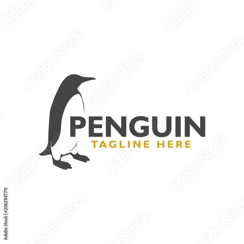 Penguin logo icon isolated on white background