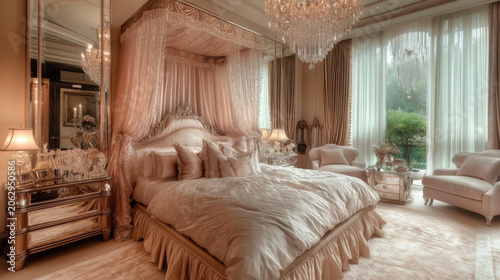 Interior  bedroom  baroque style