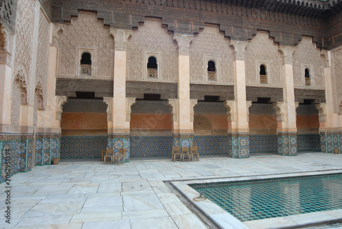 Fotografie View of the Ben Youssef Madrasa in Marrakesh, Morocco
