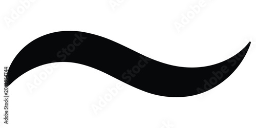 Foto Abstract wave shape vector illustration isolated on white background with smooth