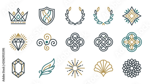 Konstfotografi Collection of ornate decorative emblems and symbols.