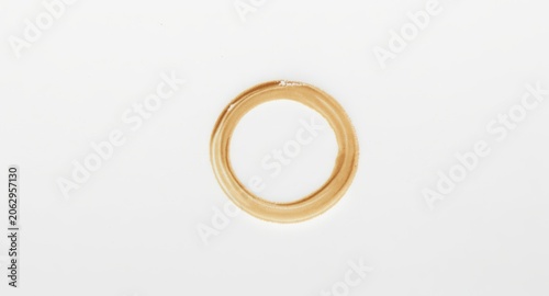 Coffee Powder Circle on Clean White Background Design Element