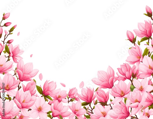 Delicate pink magnolia blossoms