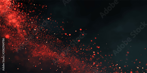 Obraz na plátne Red and Black Abstract Fire Background with Glowing Flames, Explosion Light, Ene
