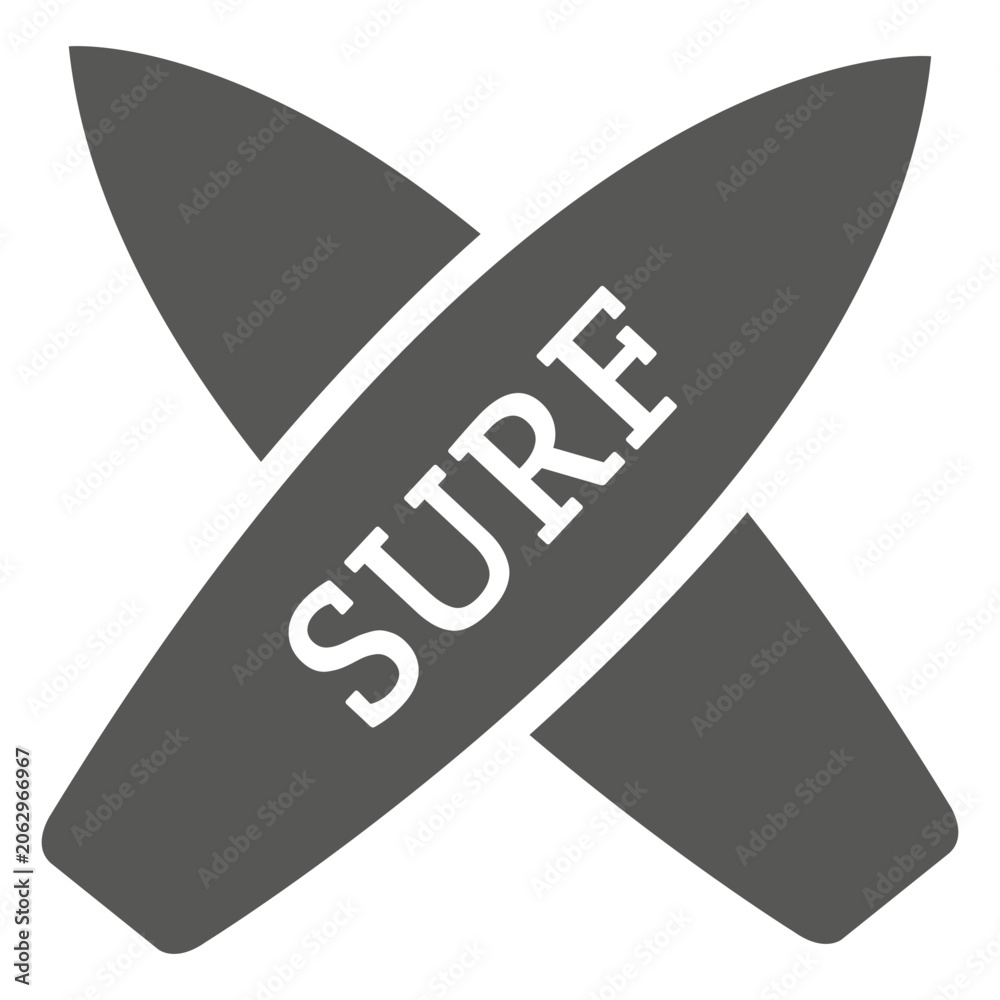 Fototapeta premium Surf boards icon