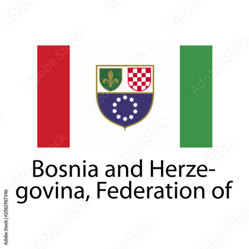 Slika na platnu Bosnia and herzegovina federation national flag
