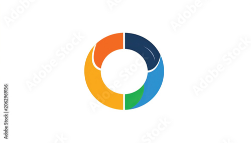 Colorful Pie Chart Segments Logo.