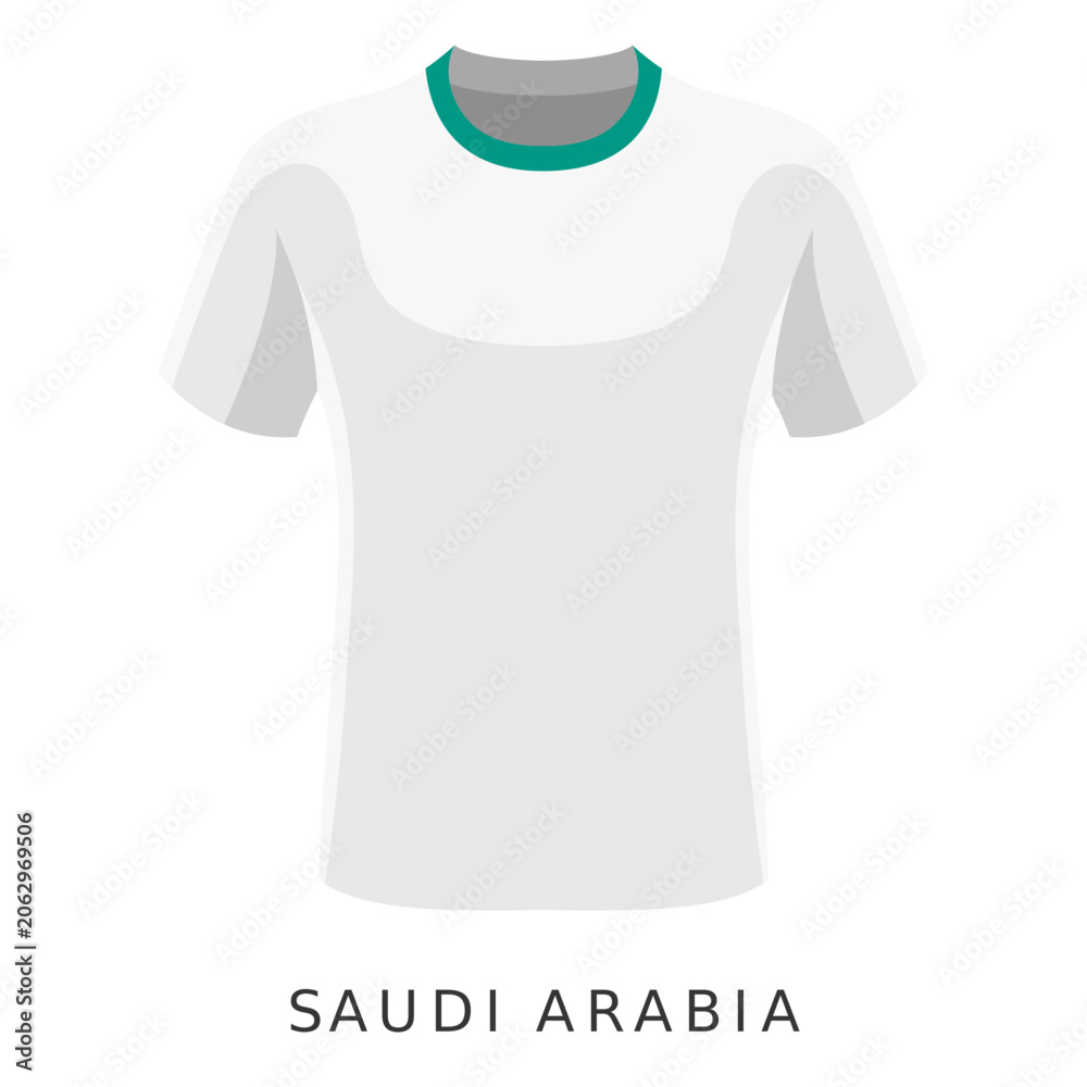 Obraz premium White simple football shirt cartoon