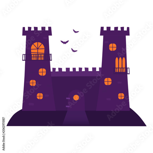 Foto Haunted castle illustration