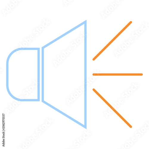 Fotografie Loud speaker line style icon