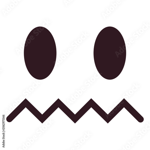 Fotografi Simple confounded emoticon face