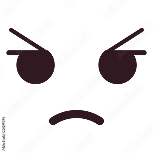 Fotografija Simple frowning emoticon face