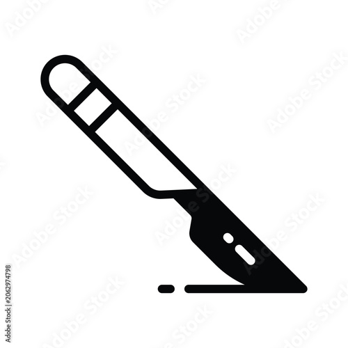 Latest  glyph  icon of surgical scalpel for healthcare operation concepts.
