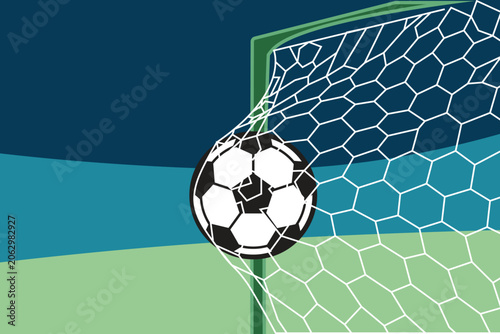 Football Championship Vector Poster – Goal Scored Tournament