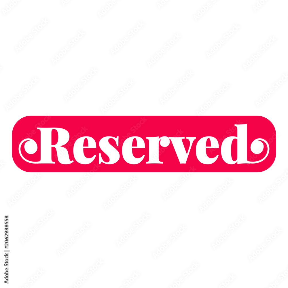 Fototapeta premium Reserved wedding cut out quote