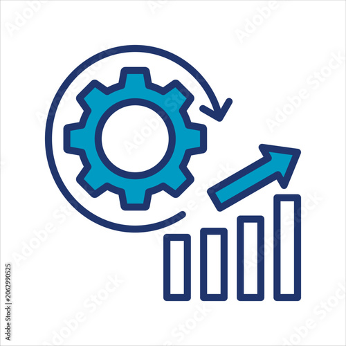 Utilize Icon. Simple Vector Blue Illustration