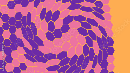 Abstract purple and pink hexagon pattern background