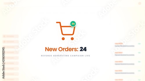 E-Commerce Dashboard Showing Growing Order Count