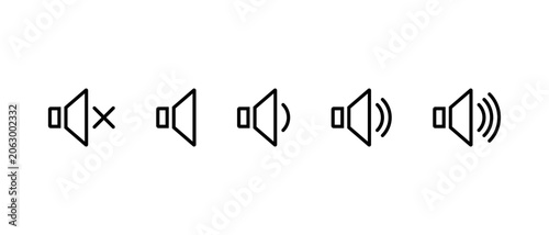 Fényképezés Speaker volume outline icon