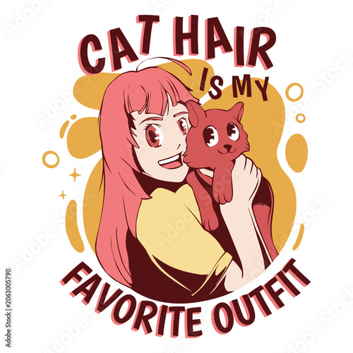Fotografie Cat hair my favorite outfit