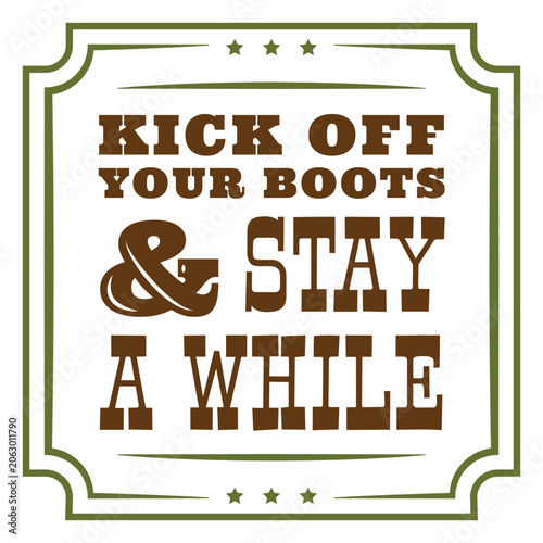 Canvastavla Cowboy motivational quote
