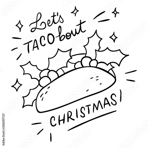 Obraz na plátně Let's taco bout christmas