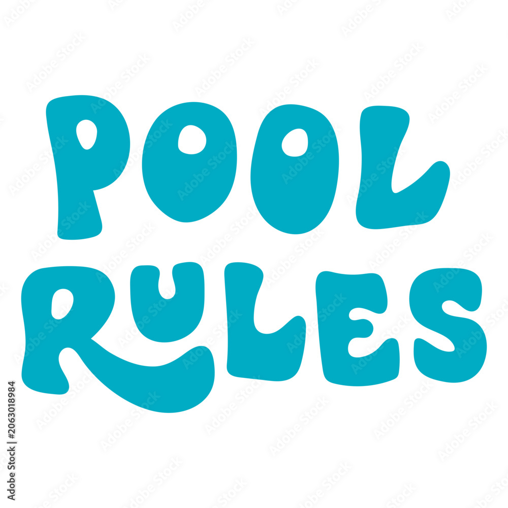 Obraz premium Pool rules swimming quote