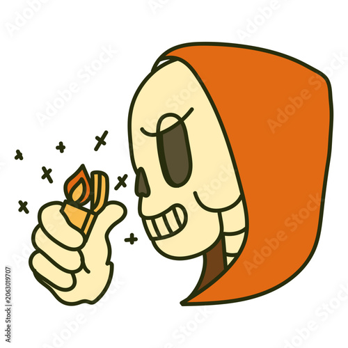 фотографія Grim Reaper color design for a haunting Halloween