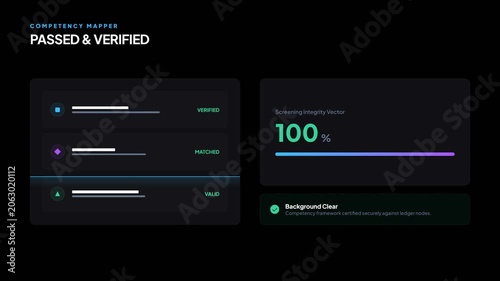 Digital background screening process with verification status