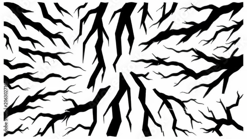 Abstract black and white organic pattern