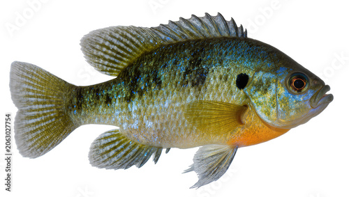 Slika na platnu Bluegill sunfish with vibrant scales and fins