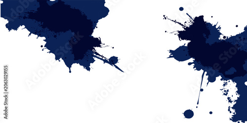 Quadro su tela Deep indanthrone blue blot with dense center