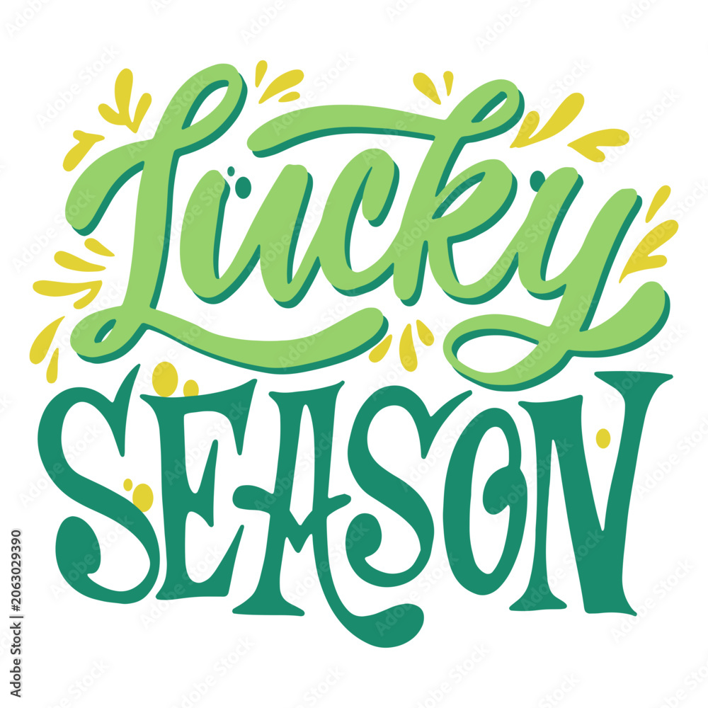 Fototapeta premium Lucky season lettering