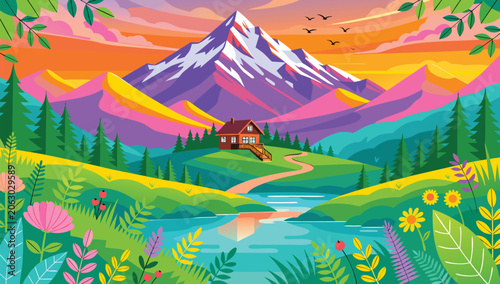 devine of butyfule nature Adobe Illustrator Artwork