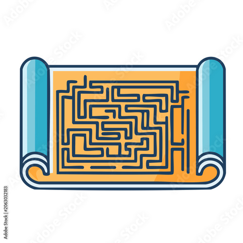 Flat design smartphone with geometric pattern icon