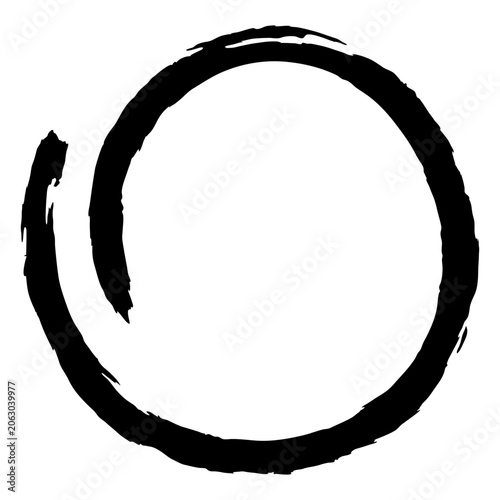 Minimalist black ink circle design