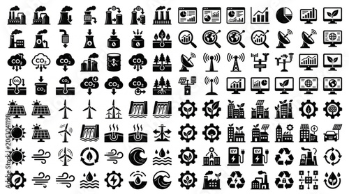 Collection of Industrial and Technology Icons.