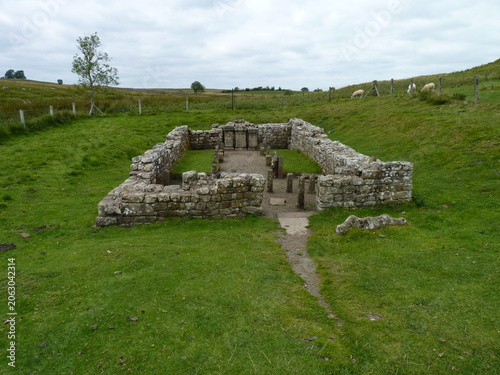 Obraz na plátne Temple of Mithras adjacent to Hadrian's Wall, England