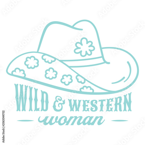 Fotografía Wild and western woman hat