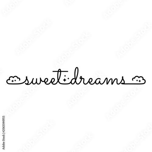 Photos Charming sweet dreams text design
