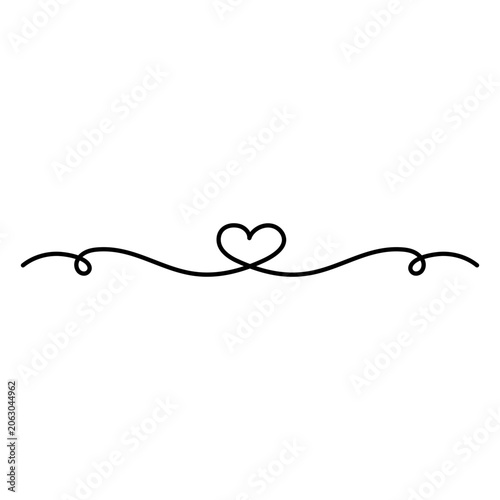 Elegant love line design with heart accent