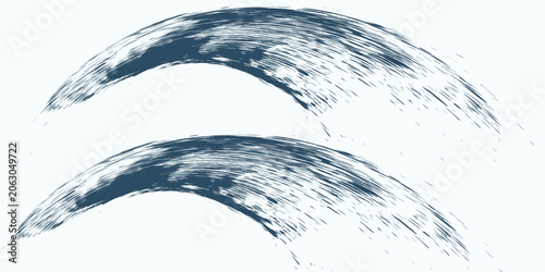 Quadro su tela Grunge Paint blue stripe Vector brush Stroke,Grunge hand drawn paint brush