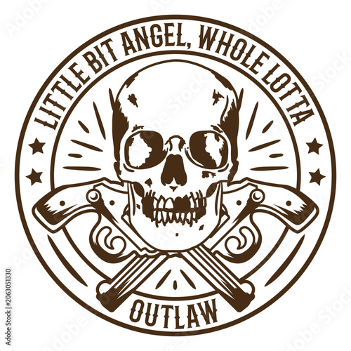 Φωτογραφία Little bit angel whole lotta outlaw design