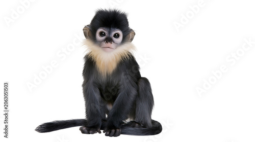 Konstfotografi Young Dusky Leaf Monkey Sitting