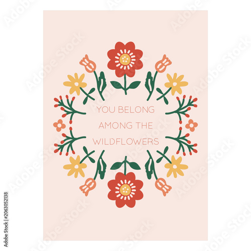 You belong among the wildflowers card