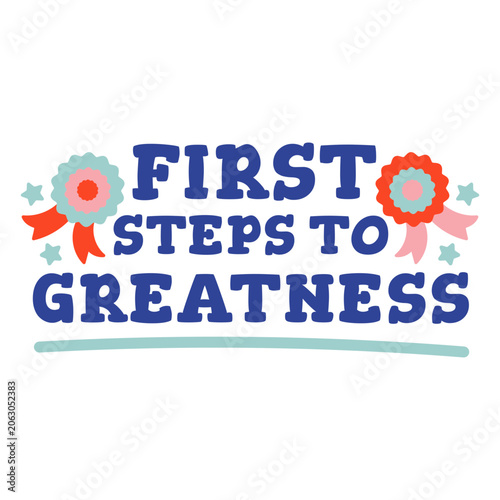 Canvas-taulu Motivational quote design: first steps to greatness